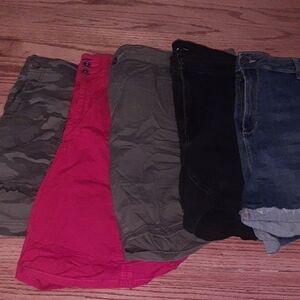 Stylish Women's Shorts Collection - Red, Green, Black, Denim